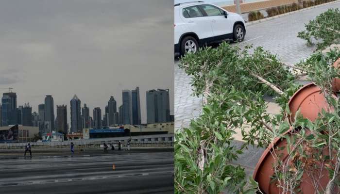 दुबईत पावसाचा हाहाकार, सौदी अरबमध्ये बर्फवृष्टी 