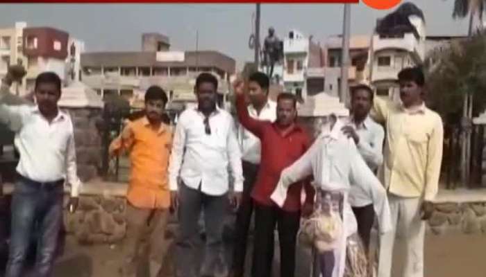 Jalna Maratha Community Burn Iffigy Of Sanjay Raut For Pointing Udayanraje Bhosale