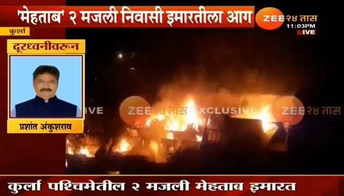कुर्ल्यात 'मेहताब' इमारतीला आग, अग्निशमन दलाच्या ७ गाड्या घटनास्थळी 