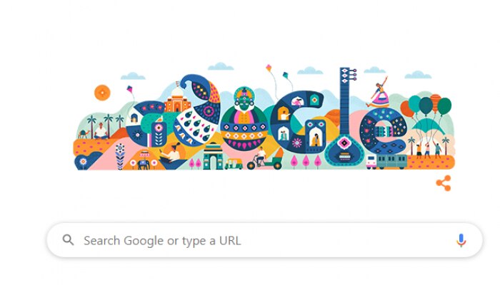 Republic Day : पाहा सिंगापूरच्या कलाकाराने साकारलेलं खास Google डुडल 