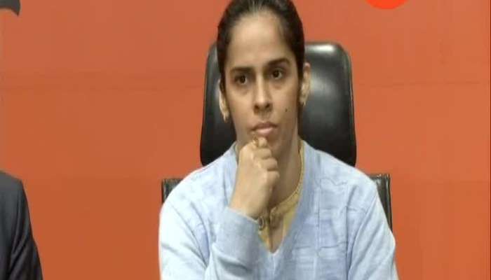 New Delhi Badminton Star Saina Nehwal Joins BJP