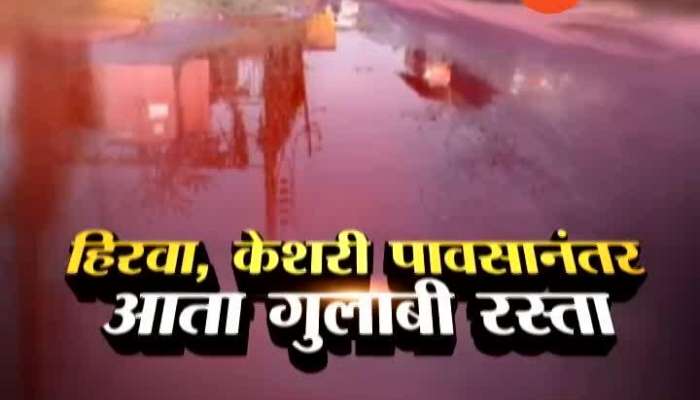 Dombivli streets get pink due to chemical pollution