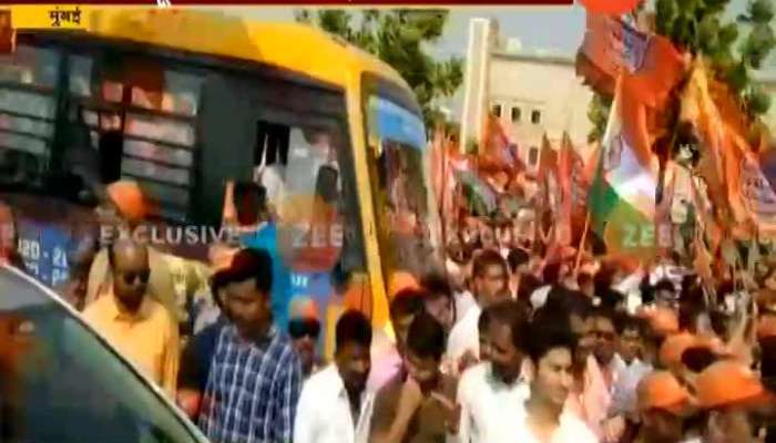 Mumbai MNS Maha Morcha Begins As Raj Thackeray Reached Azad Maidan
