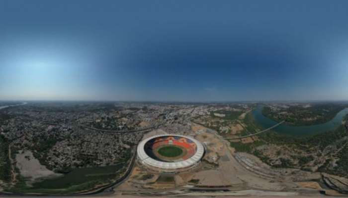 आकाशातून असं दिसतं जगातलं सगळ्यात मोठं क्रिकेट स्टेडियम
