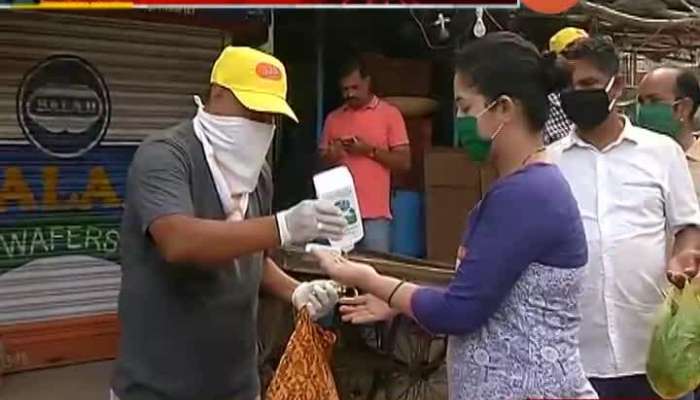 Thane,Kopri Police Awerness About Mask And Sanitizer In Market Area