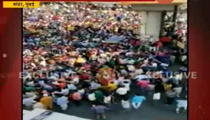 Mumbai Bandra Huge Crowd Of Migrant Workers Gathered At Bandra Station