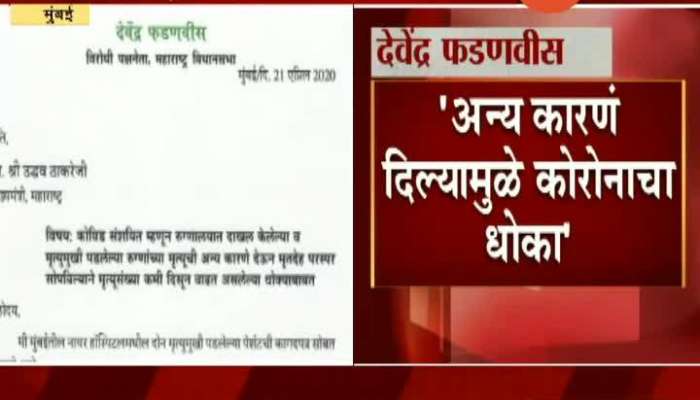 Mumbai Opposition Leader Devendra Fadnavis On People Died With No Symptoms Of Corona