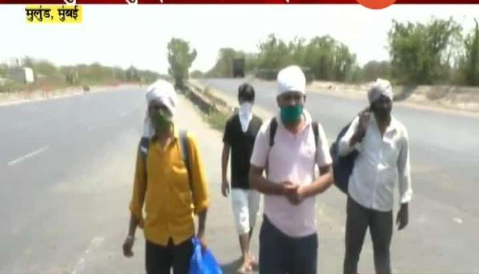 MUMBAI MIGRANT LABOUR WALKING TO VILLEGE