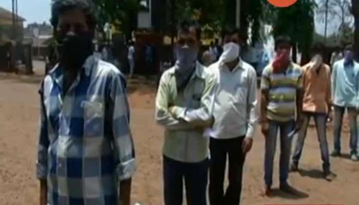  Ratnagiri Dapoli Migrant People In Long Que For Permission To Go Back To Village