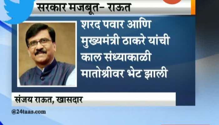 Mumbai Shivsena MP Sanjay Raut Tweet On Cm Uddha vThackeray And Sharad Pawar Meeting At Matoshree