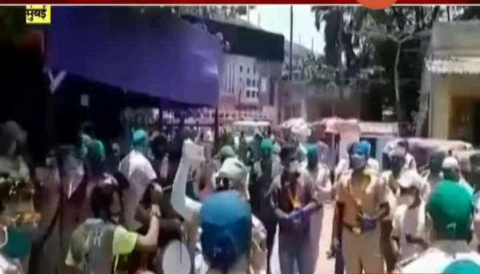 Mumbai Samta Nagar Police Gave Warm Welcome To Police Officer Returned On Duty After Corona