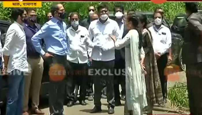 CM Uddhav Thackeray Reached Alibag To Take Survey Of Damaghe Caised By Cyclone Nisarga Disaster