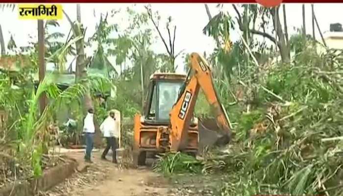 Ratnagiri Roads Not Cleaned As Trees Fallen On The Way