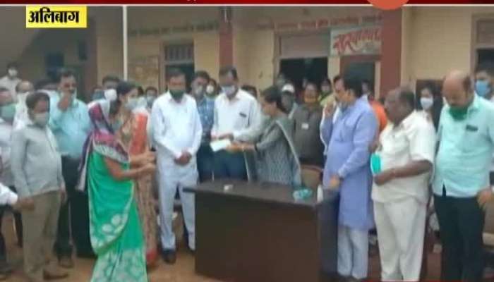 Raigad NCP Shivsena controversy over aid distrubution