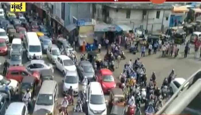 Mumbai,Dahisar Traffic Jam Due To Police Action