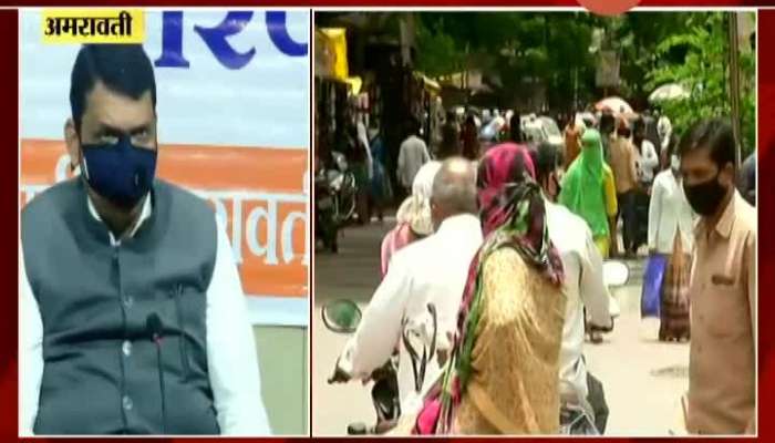  Amravati Opposition Leader Devendra Fadnavis Demands CM Uddhav Thackeray To Clarify Unlock 2