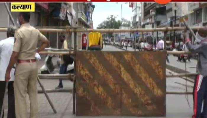 Kalyan Prepration Of Barricading Road In Prepration Of 10 Days Lockdown In KDMC