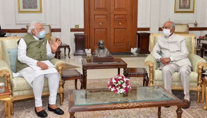 लेह दौऱ्यानंतर पंतप्रधान मोदींनी घेतली राष्ट्रपती रामनाथ कोविंद यांची भेट