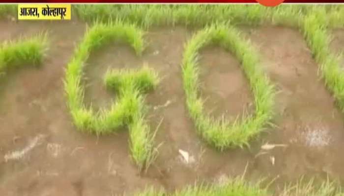Kolhapur,Ajara Farmer Sachin Kesarkar Write Go Corona Go In His Farm