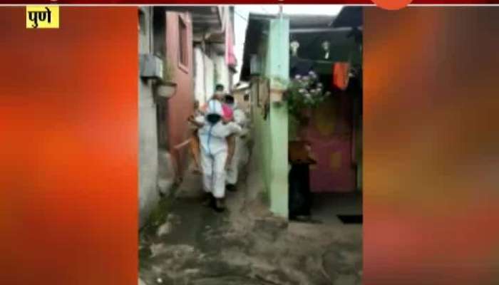 Pune Corona Health Worker Nilesh Pawar Lifted Corona Infected Old Lady On Back To Ambulance