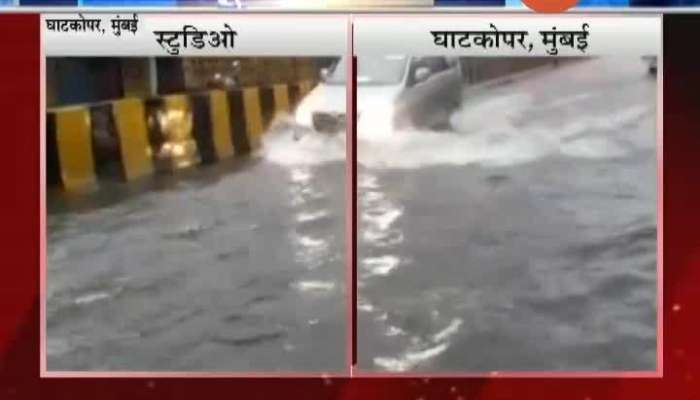 Mumbai,Ghatkoper Railway Stop Due To Heavy Rain Mumbai,Ghatkoper Railway Stop Due To Heavy Rain