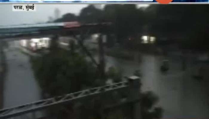 Mumbai,Parel Rain Water In Railway Track Mumbai,Parel Rain Water In Railway Track