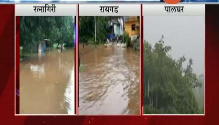 Heavy Rain In Raigad,Ratnagiri And Palghar