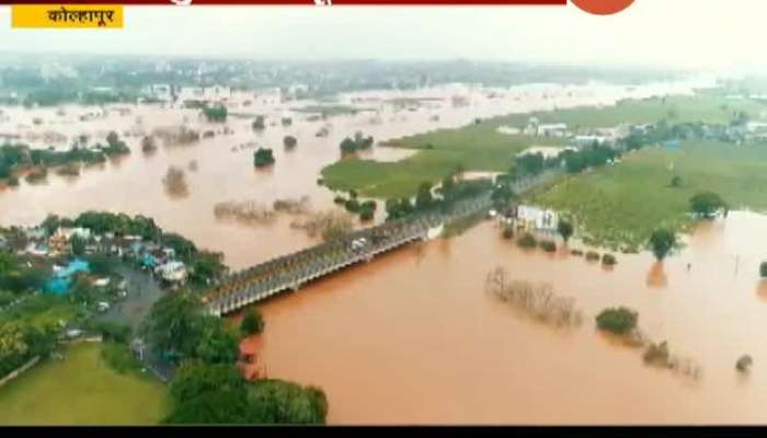 Kolhapur Flood Situation As Panchagana River Flowing Above Danger Mark