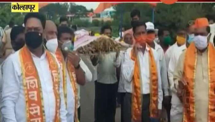 KOlhapur Shivsena Agitation Agianst Karnataka Govt On Chhatrapati Shivaji Maharaj Statue Issue