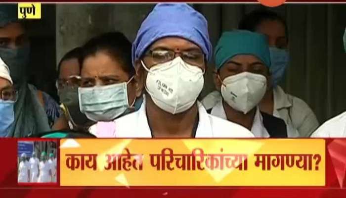 Pune,Sasun Hospital Nurses Kam Band Andolan