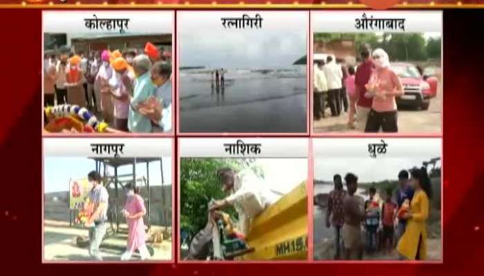 Maharashtra Ganpati Visarjan In Artificial Ponds