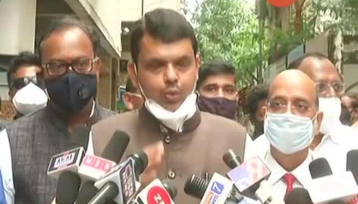 BJP Leader Devendra Fadnavis Briefs Media On Sharad Pawar Fast In Support Of Suspended MPs