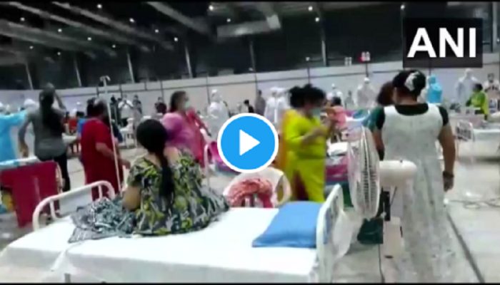 कोविड सेंटरमध्ये रुग्णांसह आरोग्य कर्मचाऱीही 'गरबा' खेळतात तेव्हा... 