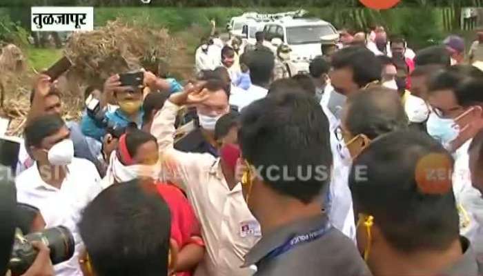 CM Uddhav Thackeray Visit Tuljapur,Wet Drought Affected Area