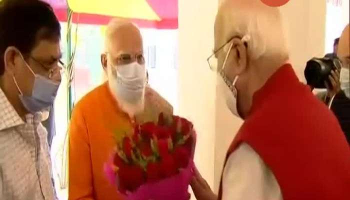  BJP Leader LK Advani Birthday Celebarated By PM Narendra Modi And HM Amit Shah