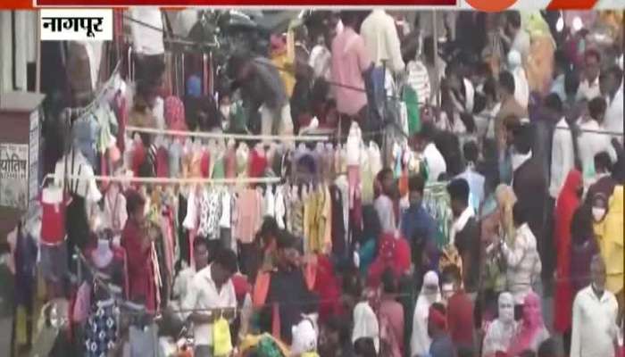 Nagpur Market Places Crowded For People Shopping For Diwali Celebration