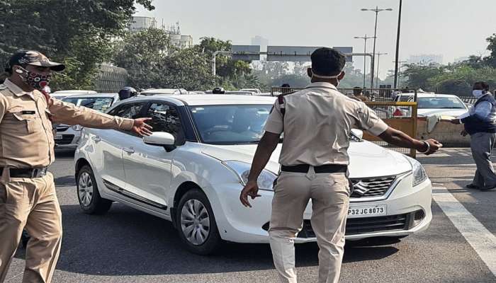 दिल्लीत कोरोनाची दुसरी लाट; मास्क नसेल तर कार, बस थांबवून पोलीस कारवाई