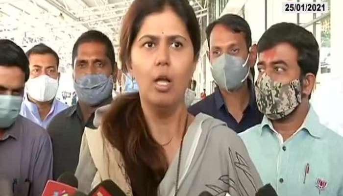 BJP LEader Pankaja Munde Brief Media On OBC Reservation And Farmers Protest