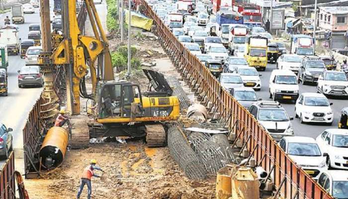 मेट्रोचं काम संथ गतीनं सुरु असल्याने वाहतूक कोंडी, भिवंडीकरांचा आरोप