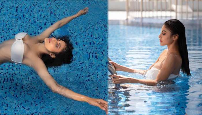 अभिनेत्री मौनी रॉयचे स्विमिंग पूलमध्ये फोटोशूट, हॉट फोटोमुळे पुन्हा चर्चेत