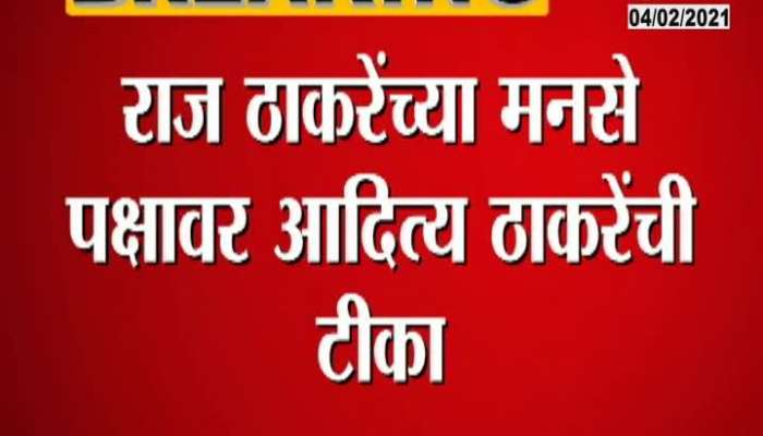 State Cabinet Minister Aditya Thackeray Criticize MNS