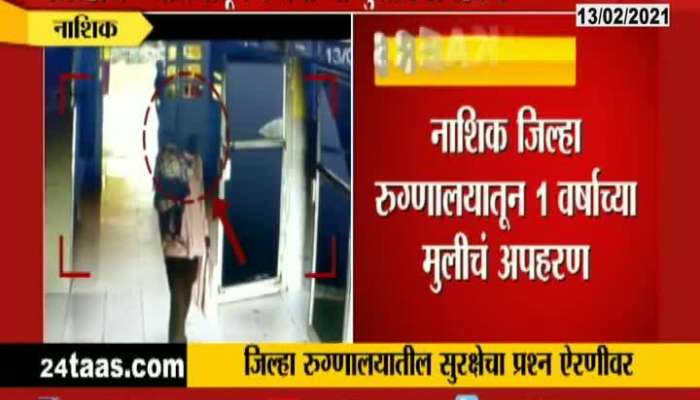 Nashik Civil Hospital Man Stealing Small Girl Recorded In CCTV Camera