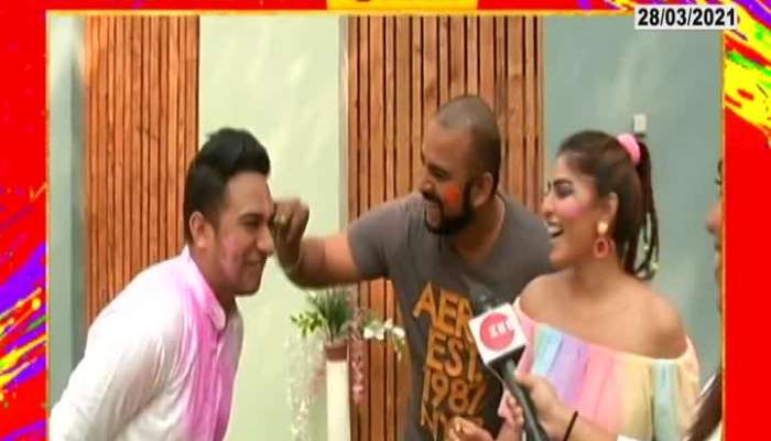  Holi Celebrations With Zee Marathi Daily Soap Yeu Kashi Tashi Mi Nandayla Cast