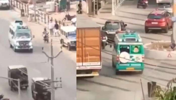 Ambulance Video : डोळ्याची पापणी लवते ना लवते तोपर्यंत गर्दीतून अशी रुग्णवाहिका निघून गेली !