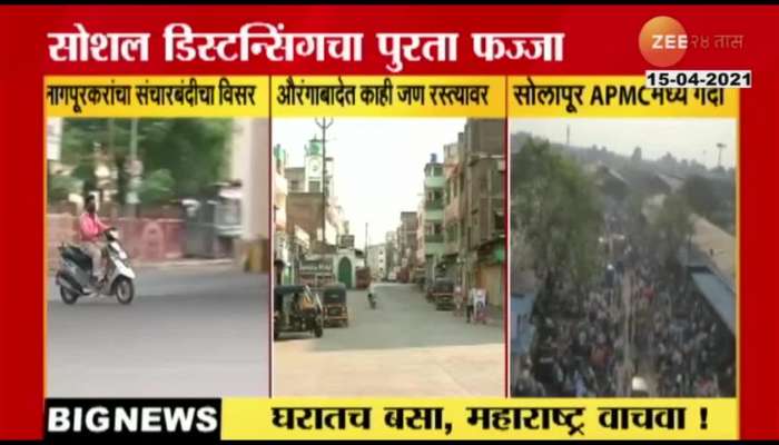 Nagpur-Aurangabad-Solapur lockdown fuss, big crowd