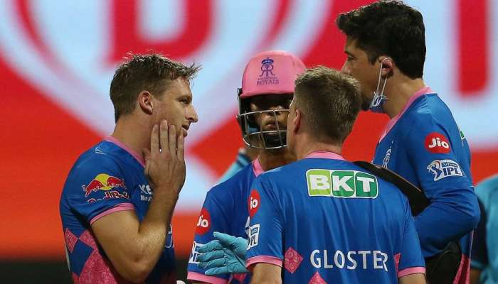 IPL 2021, KKR vs RR: कोलकाताच्या घातक गोलंदाजीमुळे &#039;जोसभाई&#039;ला दुखापत, व्हिडीओ