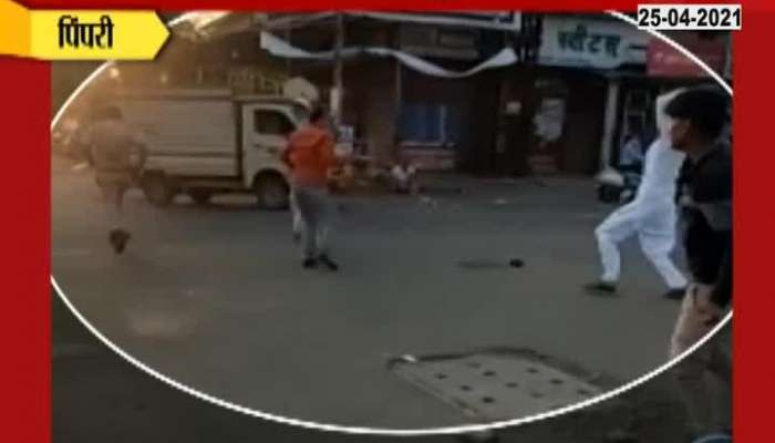 Pimpri Hawkers Stone Pelting On Police Four Under Arrest.