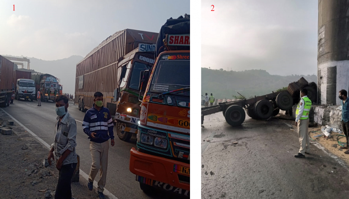 मुंबई-पुणे महामार्गावर अपघात; एकाचा मृत्यू तर एकाला गंभीर दुखापत