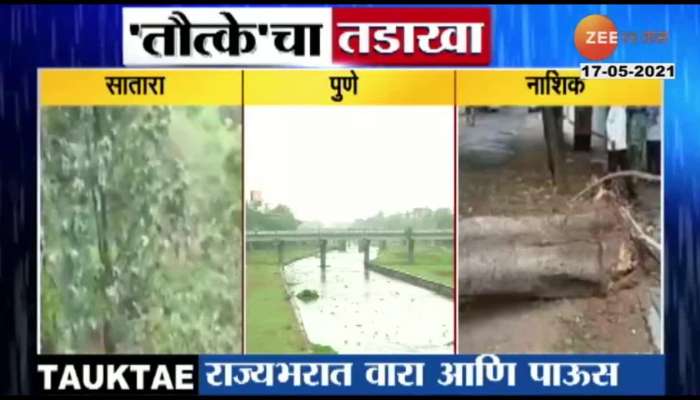 cyclone tauktae impact on satara, pune and nashik