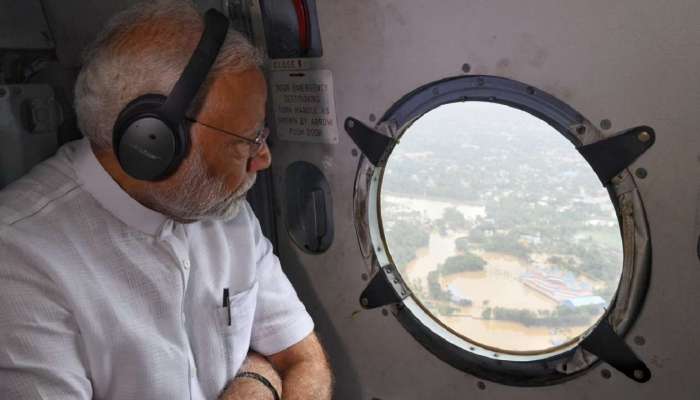 पंतप्रधान मोदींचा गुजरात दौरा, चक्रीवादळामुळे झालेल्या नुकसानीची हवाई पाहणी